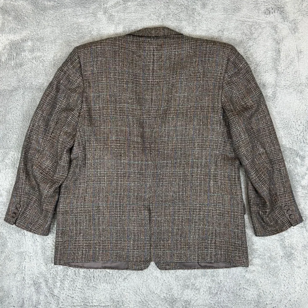 Alan Lebow for Hartz Mens Brown Plaid Two Button Blazer Sport Coat BMT Mens Shop